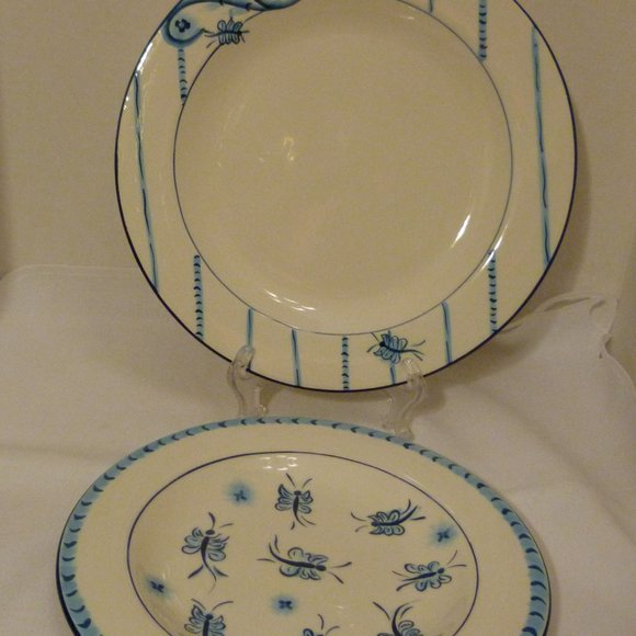 Paula Deen At Home Simply Savannah 2 Pcs Handpainted Dinner Plate & Salad Plate - Picture 14 of 14